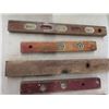 Image 2 : 9 Wooden Levels - some with Brass ; Stanley, Peerless plus others