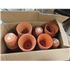 Image 2 : Box of Terra Cotta Planters, Coal Pail, Brown Jug Laundry Plunger, 2 Buckets