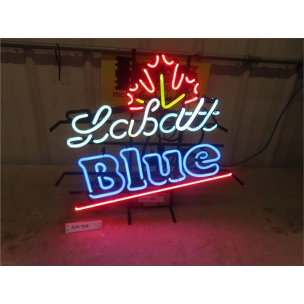 Labatt Blue 4 Color Neon Sign - Works Good