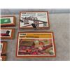 Image 2 : Lot of Tyco Boxed Trains + Accessories ; Box Cars, Log Unloader, Freight Unloading Depot, Trestle Se