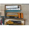 Image 2 : 23 Boxed Athem Train Kits; HO Scale, Most Built Up - a few undone ; Engines, Coal Hoppers, Box Cars,