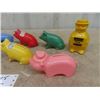 Image 2 : 9 Vintage Plastic Piggy Banks - some with Advertising