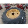 Image 2 : Rear Tractor Tires + Rims with Air - NO Fluid 14.9 x 26