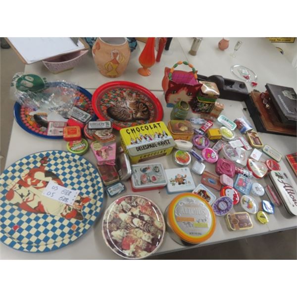 Cat  Tray, Candy Tins, Containers plus more