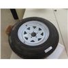 Image 1 : Trailer Tire + Rim - Good Condition 205 / 75 R15