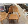 Image 2 : 2 Wicker Chairs + Wicker Table 26" Wide