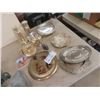 Image 1 : Silverware, Trays, Salt + Pepper Sets, Candle Holder plus more