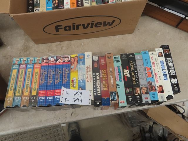 3 VHS Storage Drawers & Box Full of VHX Tapes - Some Series included ...