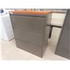 Image 2 : 3 Drawer Lateral File Cabinet with Wooden Top 20" x 36" x 43.5"