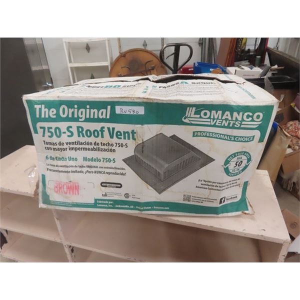 Lomanco Vents Model 750-S Roof Vents - 6 New in Box