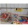 Image 1 : Huge Tote Full of McDonalds Happy Meal Toys- some Sealed - some not, Markers, Plastic Sign