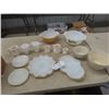 Image 1 : Pyrex , Fire King, Milk Glass, Mixing Bowls, Trays, Cups + Saucer Pairs