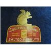 Image 2 : Squirrel Brand Salted Peanuts Cardboard Sign 11" x 12" - Hanging Tab Intact