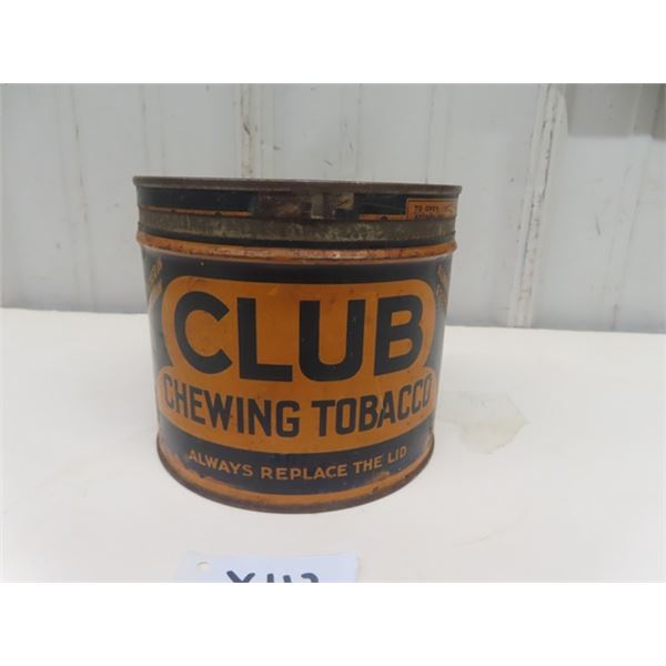 Club Chewing Tobacco Tin
