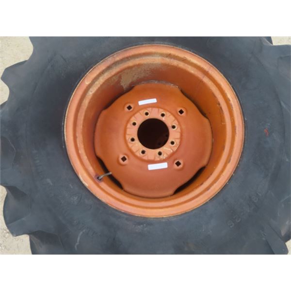 2 Tractor Tires on 8 Bolt Rims ; Firestone 18.4-26 6 Ply Rating ...