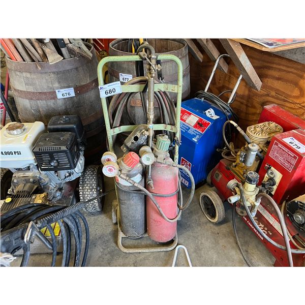 OXY/ACETYLENE KIT WITH TANKS AND DOLLY