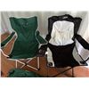 Image 2 : SIMULATED STONE 36" ROUND PATIO TABLE AND TWO FOLDING CAMP CHAIRS WITH BAGS