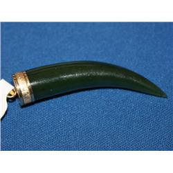 Jade Claw Pendant W/14K gold    