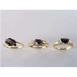 (3) Natural Diamond & Gemstone Estate Rings Times the Money Burmese Ruby & Diamond Ring    10kt Yell