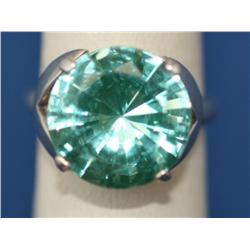 5.64 ctw VVS Blue Spinel & Sterling Ring Old & Rare   