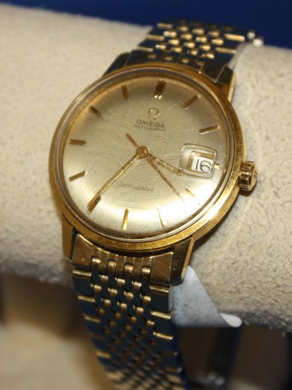 vintage omega seamaster gold plated watch