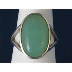 Sterling Silver and Jade Ring    