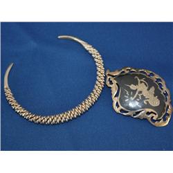 Sterling Silver Bracelet & Brooch    