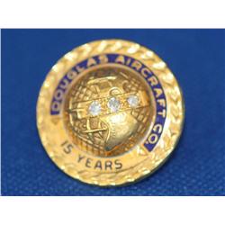 Vintage Lapel Pin 10K Gold W/Diamonds    
