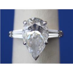 14K Gold Plated Teardrop CZ Ring 4.0gr    