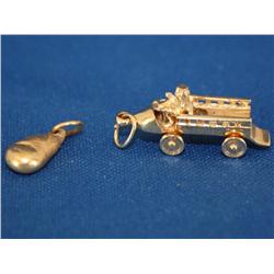 Set of 2 - 14K Gold Charms 6.3gr    