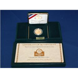 1992 Proof $5 Gold Coin Columbus Quincentenary    