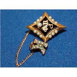 Vintage Rho Pi Phi Fraternity Pin 14K Gold 5gr    