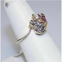 10K Gold Ring W/Diamonds    