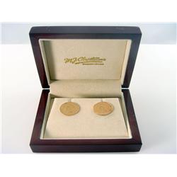 Gold Coin Earrings Retail Value $1950   
