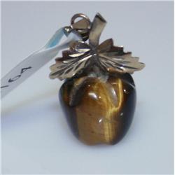 14k Gold Tiger Eye Pendant    
