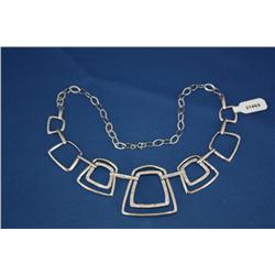 Signature HV" Sterling Silver Necklace W/Diamonds"    