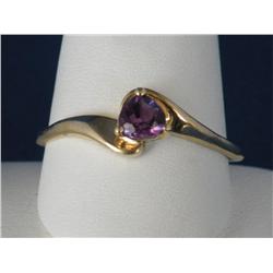 10kt Heart Shape AA Grade Amethyst Ring Size 11.5    
