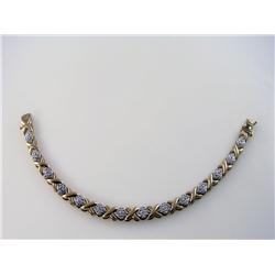 Xo Style Diamond Bracelet 14kt Yellow Gold Vermeil 16.6 Grams     Retail Value $975   