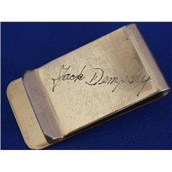 Vintage money Clip Engraved  Jack Dempsey""    