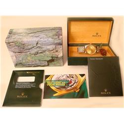 Mint Condition Authentic Men’s Datejust Rolex 18kt Yellow Gold & Stainless Steel    Rolex Box & Book