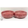 Image 1 : 2 DOZEN NEW RED OVAL SERVING BASKETS G.E.T.