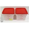 Image 1 : TWO 6QT DRY INGREDIENT STORAGE BINS W/ LIDS