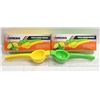 LOT OF 2 NEW OMCAN CITRUS SQUEEZERS - LEMON & LIME