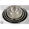 Image 1 : LARGE S/S BOWL W/ FOUR S/S COLANDERS