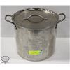 Image 1 : 10 QUART STAINLESS STEEL STOCK POT W/ LID