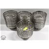 Image 1 : LOT OF 33 STAINLESS STEEL 8" ROUND SERVING BASKETS