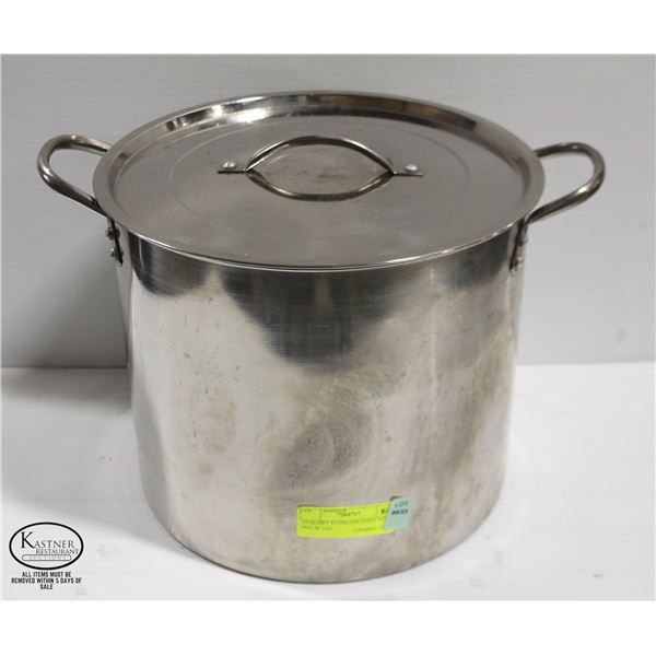 15 QUART STAINLESS STEEL STOCK POT W/ LID