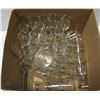 Image 1 : BOX OF ASSORTED GLASSWARE INCL: WINE FLUTES &