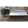 Image 1 : CUSTOM STAINLESS STEEL SINGLE WELL SINK W/ RIGHT