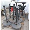 Image 1 : LOT OF 9 BAR HEIGHT TABLE BASES W/ FOOT RAILS & 2